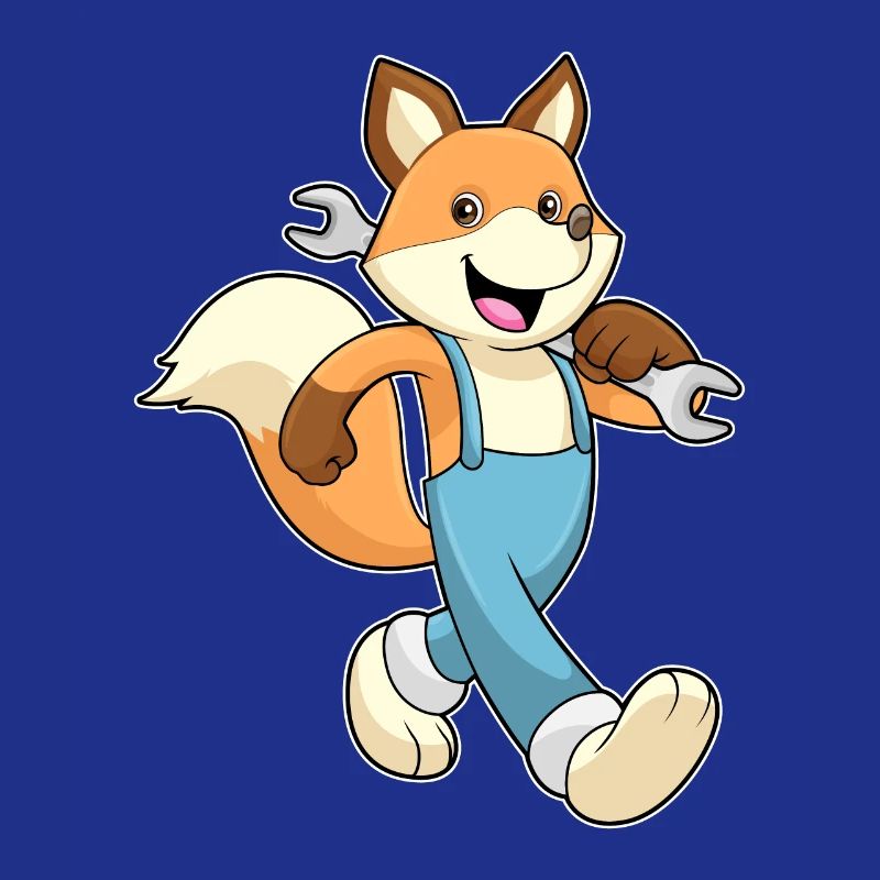 Fuchs as mechatronics engineer with wrench