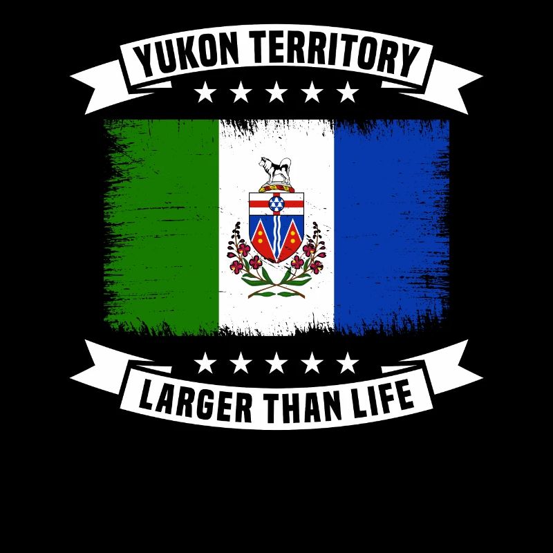 Drapeau du Territoire du Yukon Vintage Rétro