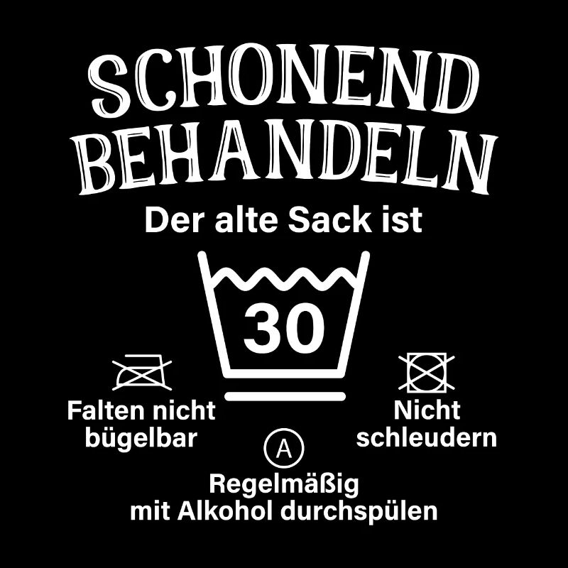 Schonend Behandeln Sack Geschenk 30. Geburtstag