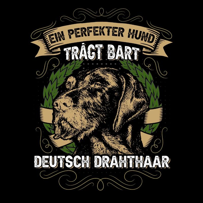 Deutsch Drahthaar Der perfekte Hund trägt Bart