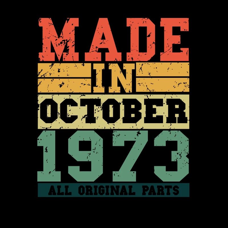 1973 Anniversaire octobre sort vintage