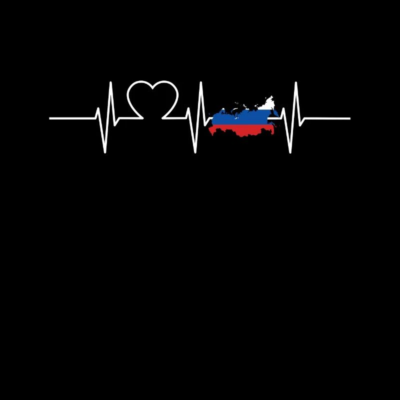 Russie Battements de cœur Drapeau Russie