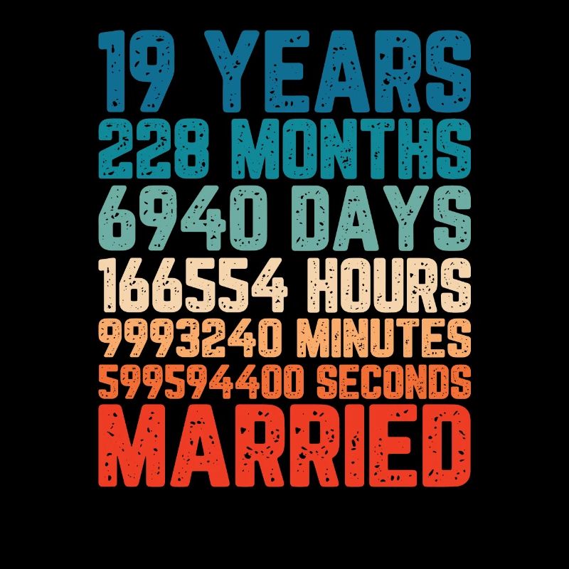 19 years married Wedding Marriage Saying Gift