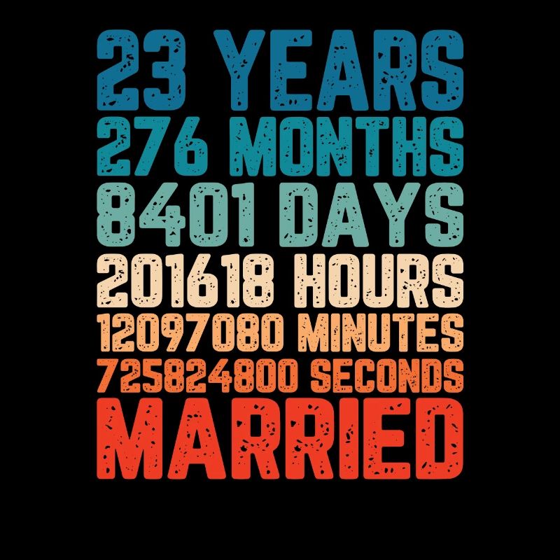 23 years married Wedding Marriage Saying Gift