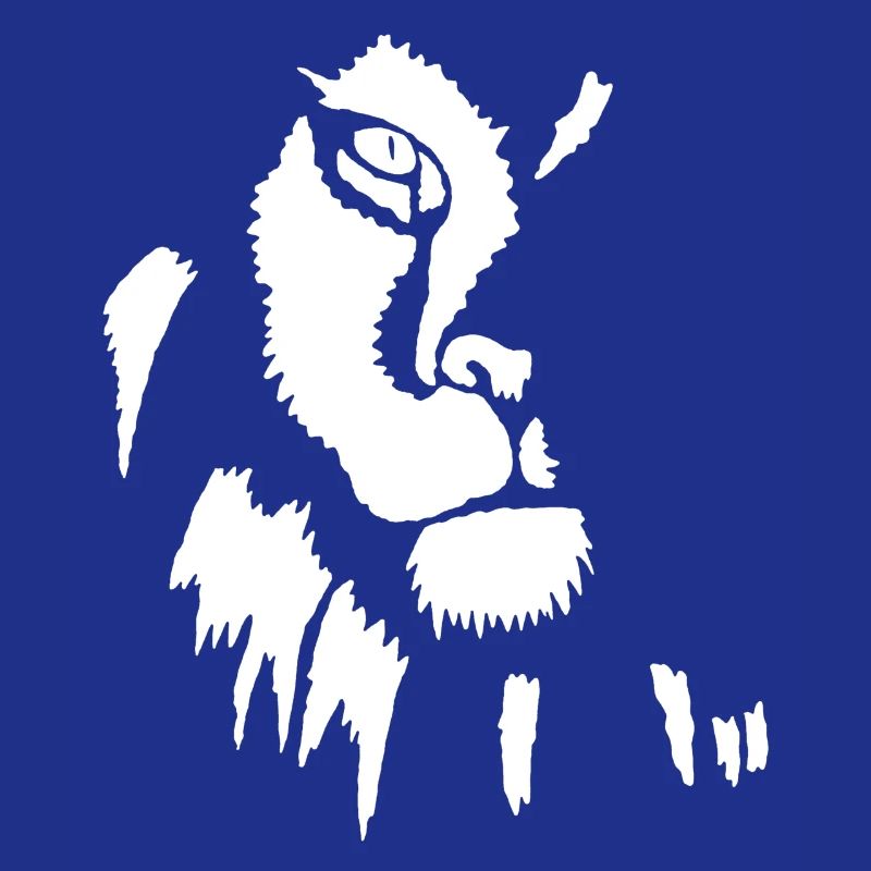 White lion in shadow