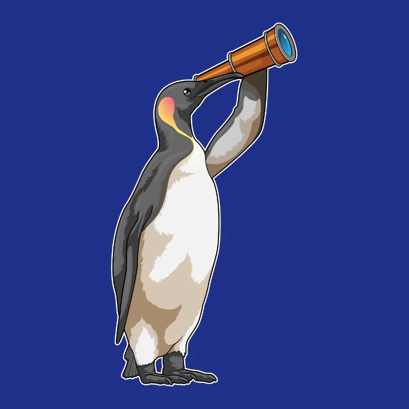 Pingouin avec télescope