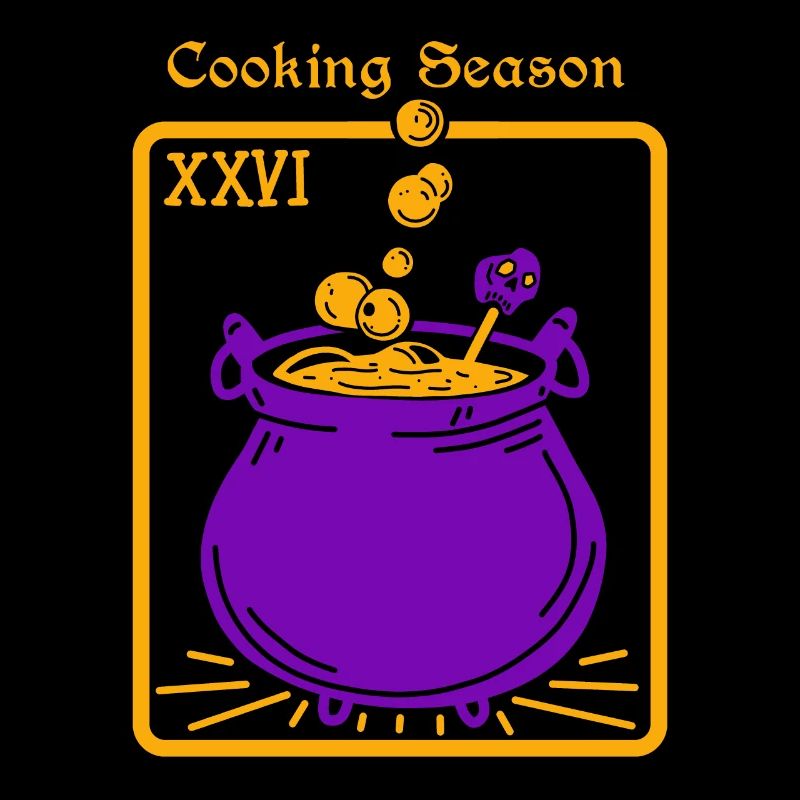 Halloween Cauldron Witchcraft Tarot Card