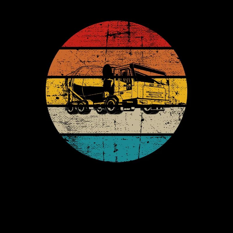 Betonmischer Baustelle Mischer Retro Geschenk