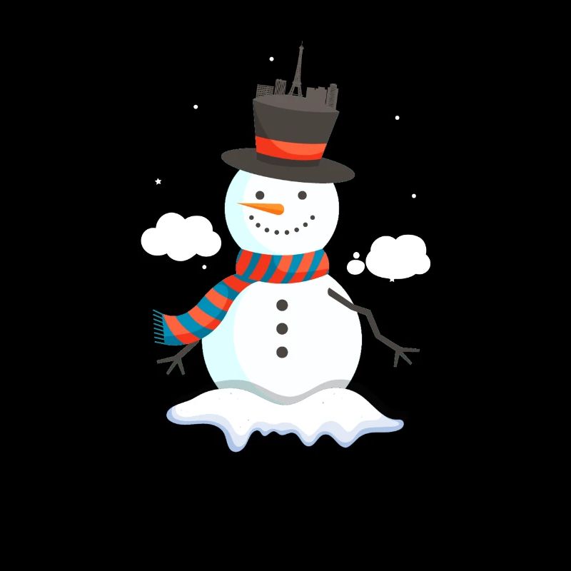 Paris Snowman