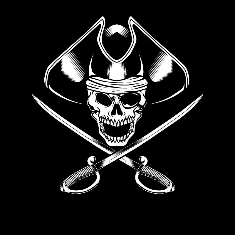 Piratenschädel mit Säbeln - Pirat