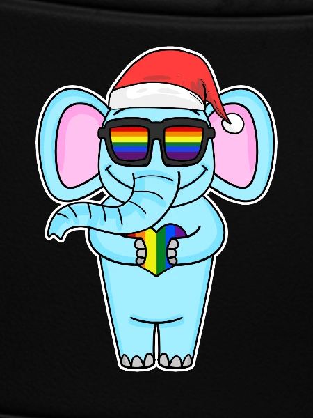 Elephant Rainbow Christmas
