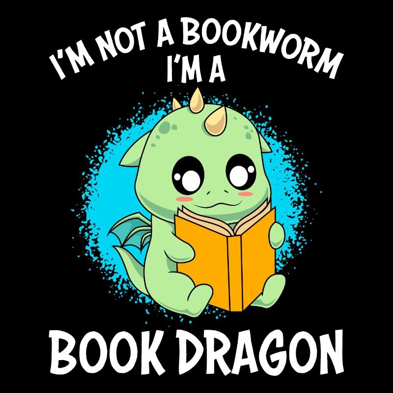 Kein Bücherwurm Bücherdrache Drachen Kinder
