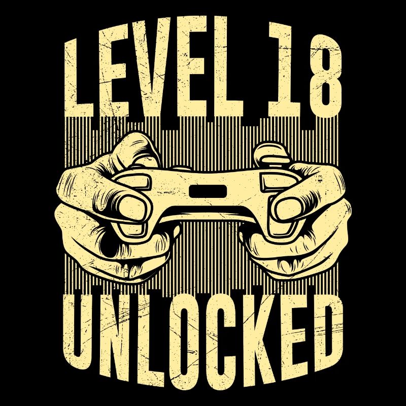 Level 18 unlocked 18 years birthday boy