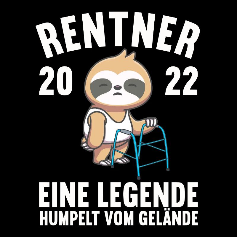 Faultier Ruhestand Rentnerin Rentner Rente 2022