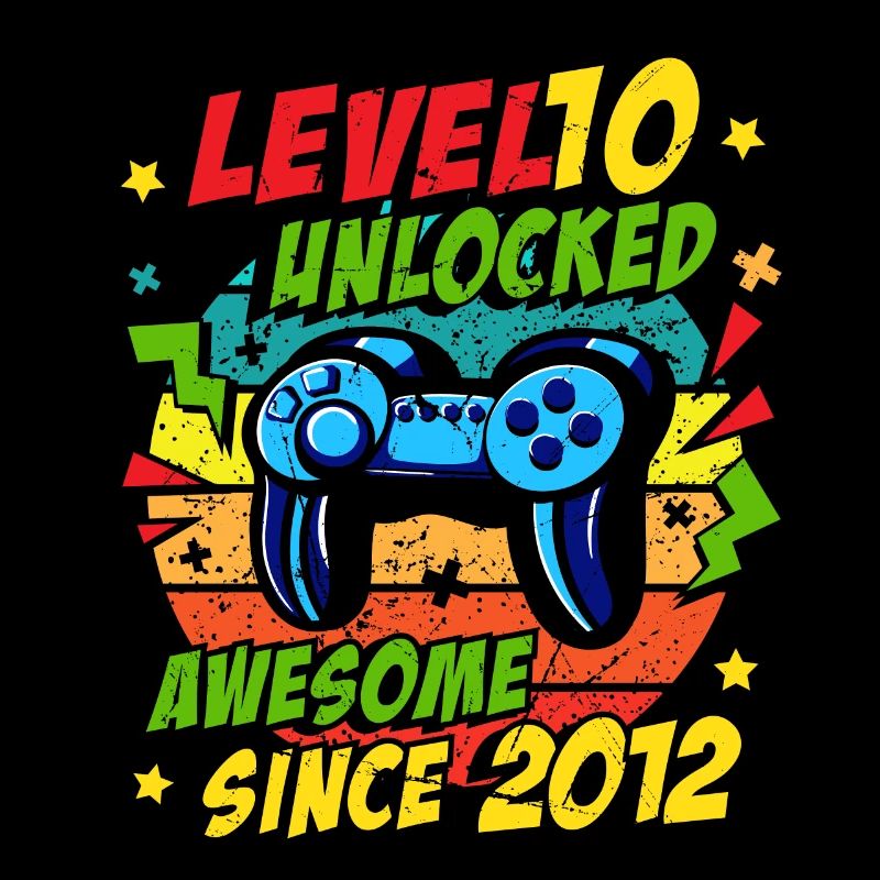 Level 10 Unlocked 2012 Game 10th Birthday