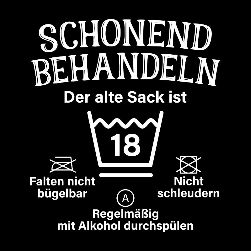 Schonend Behandeln Geschenk 18. Geburtstag Sack