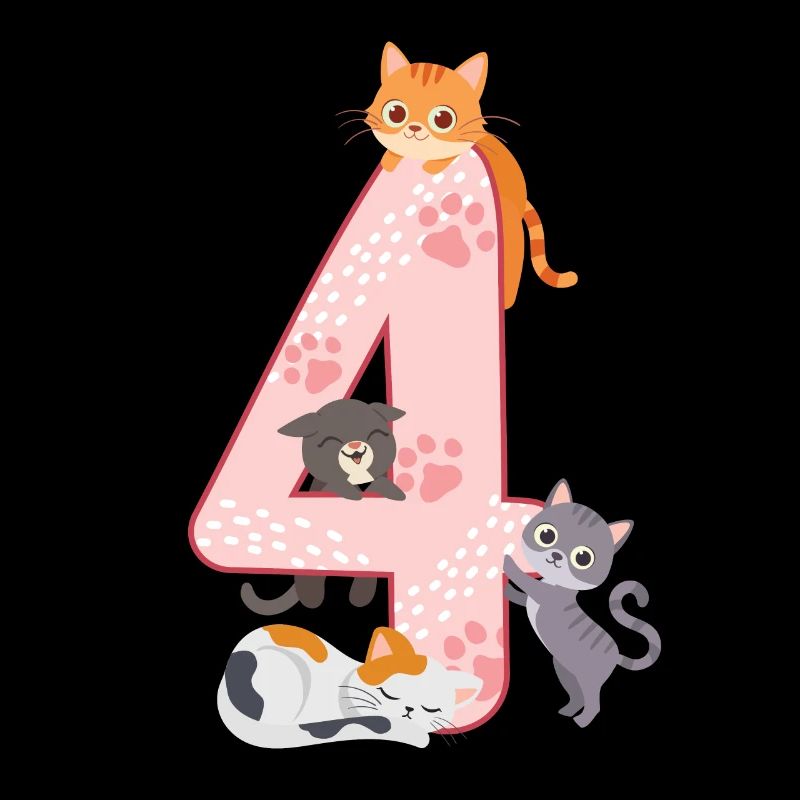 4. Geburtstag Mädchen Katze