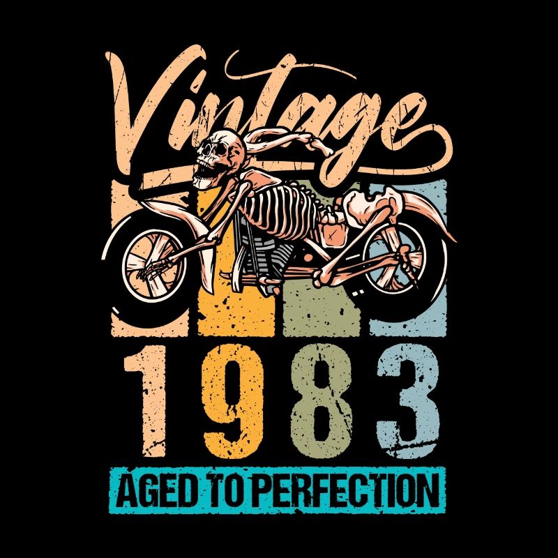 Birthday 1983 83 Vintage Biker Vintage Gift