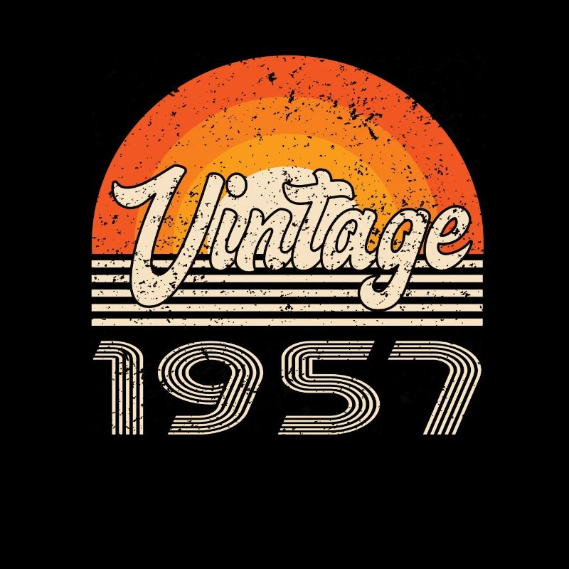 Vintage 1957 Anniversaire Rétro