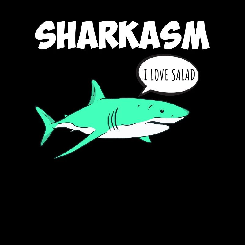 Sharkasm Sarcasm Shark Irony Vegetarian