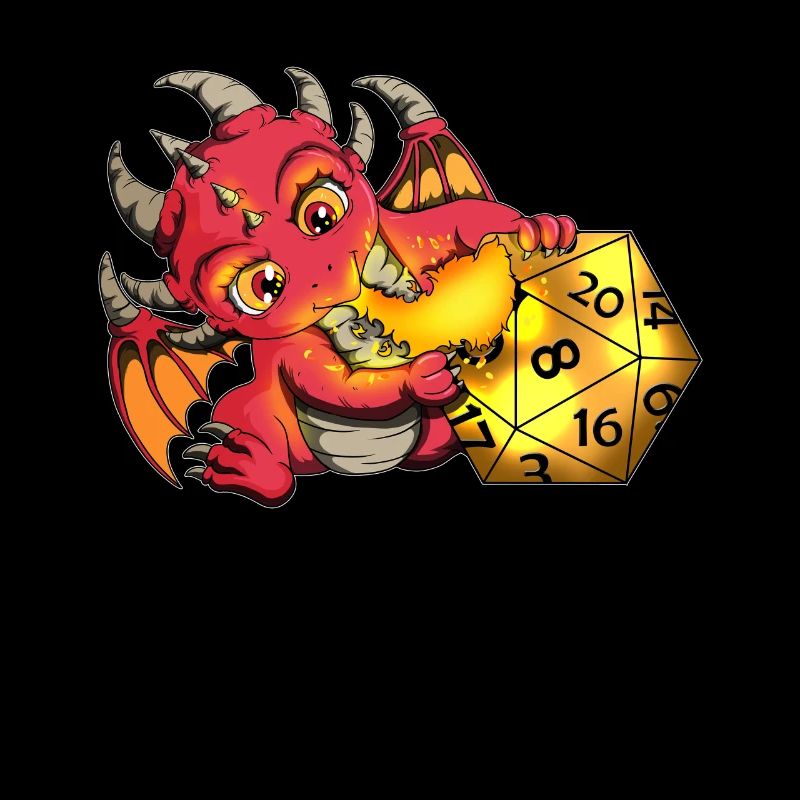 Computer Game Design RPG Lover Fan Dragon Motif