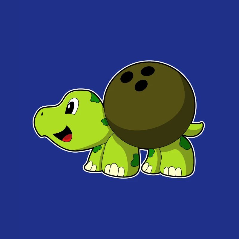 Bowling de tortue avec boule de bowling
