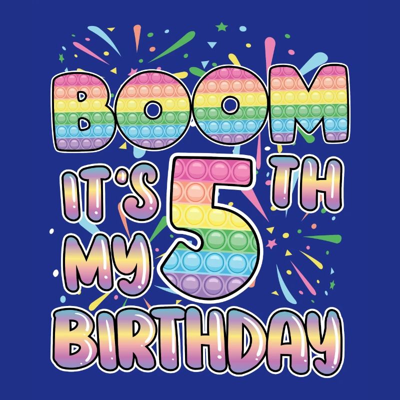 Boom C’est mon 5ème anniversaire Numéro Popper Pop It