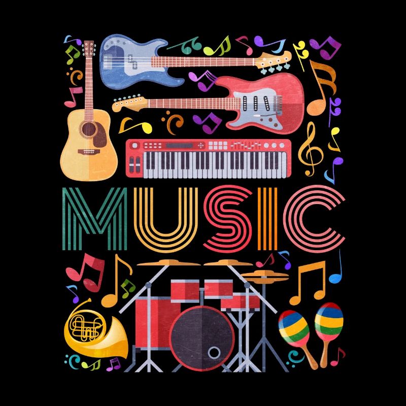 Art de collage d’instruments de musique