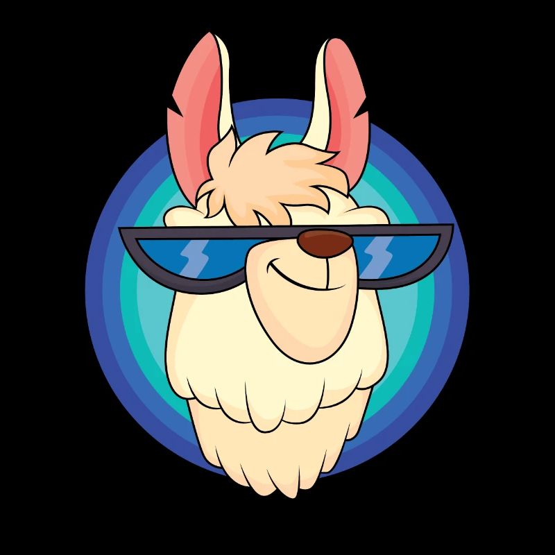 Cool llama with cool glasses