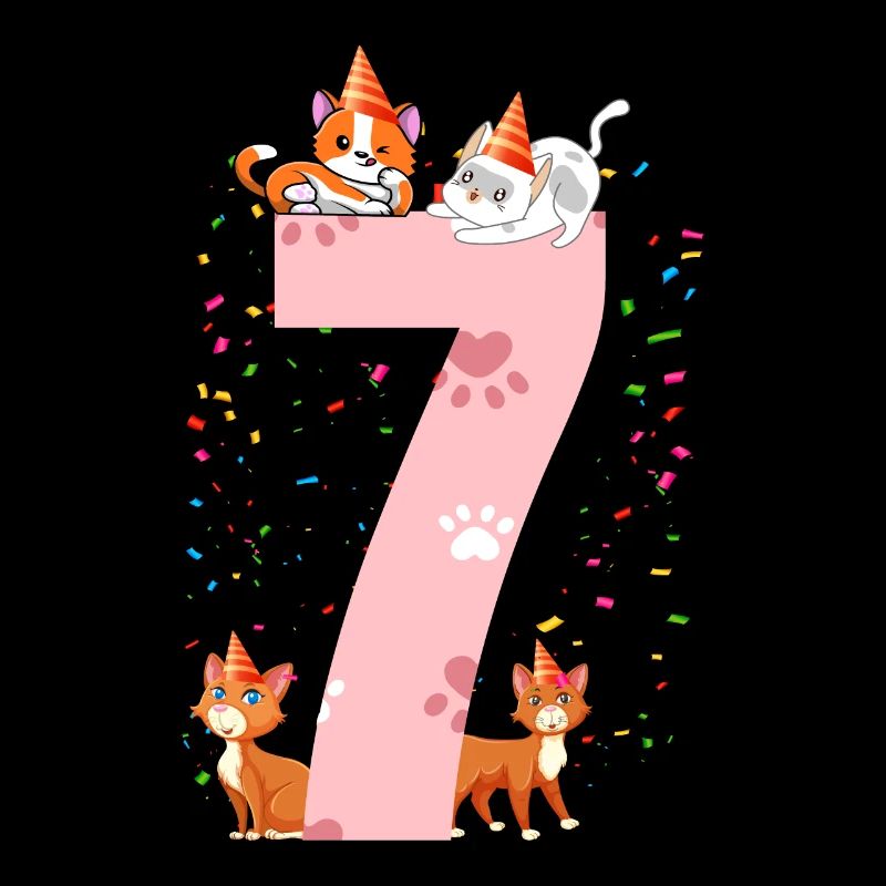 7. Chat Anniversaire Célébrant 7 ans