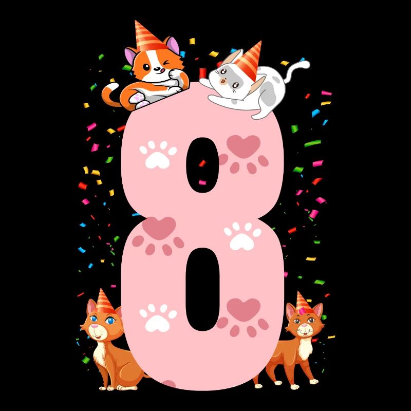 8. Katze Geburtstag Celebrant 8 Jahre Alt