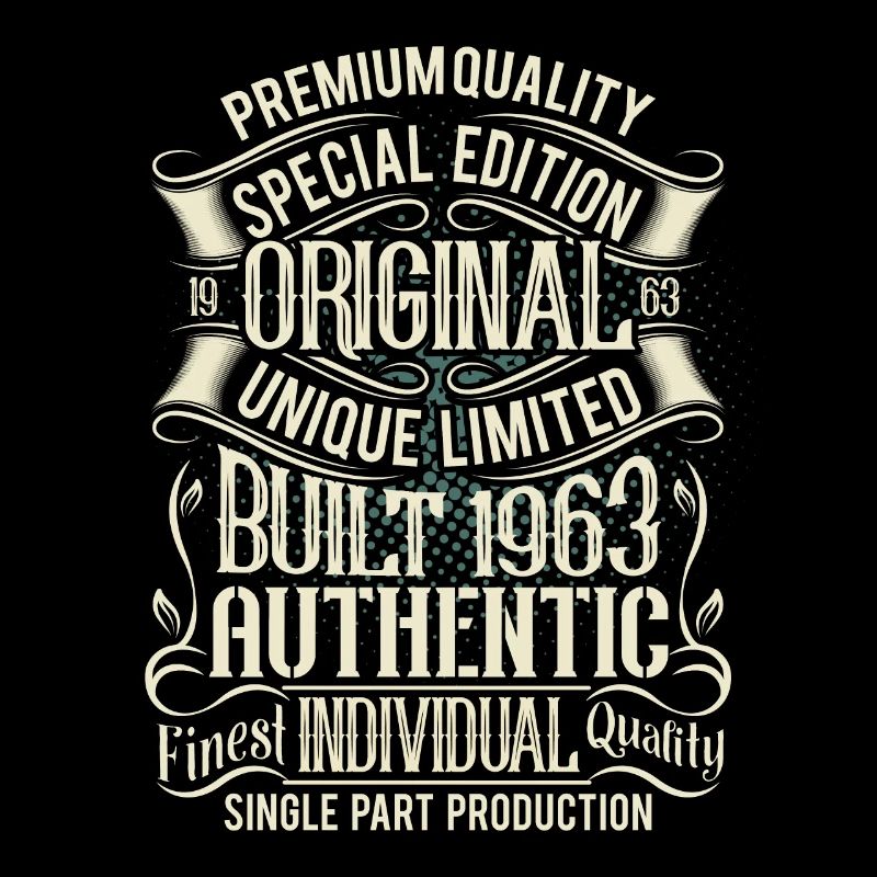 1963 Born Birthday Retro Vintage