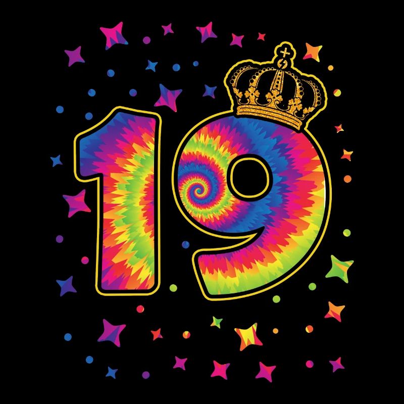 Tie-dye 19th birthday party 19 years old