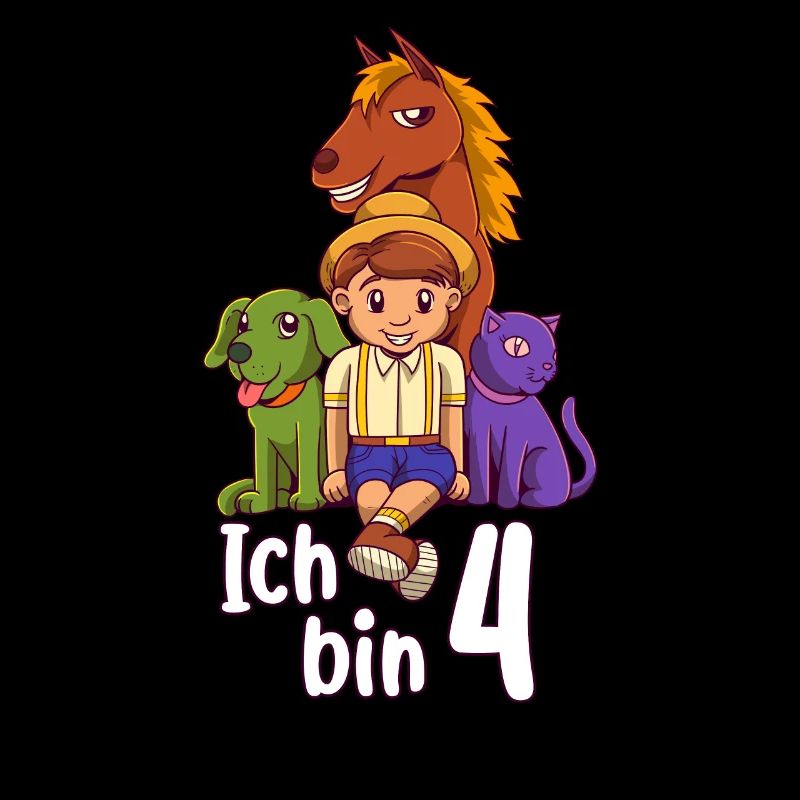 Geburtstagsshirt Bauernhof - 4 Geburtstag Junge