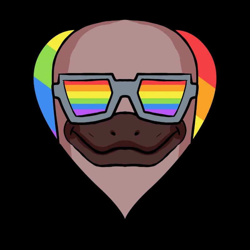 LGBT Tier Schnabeltier Regenbogen