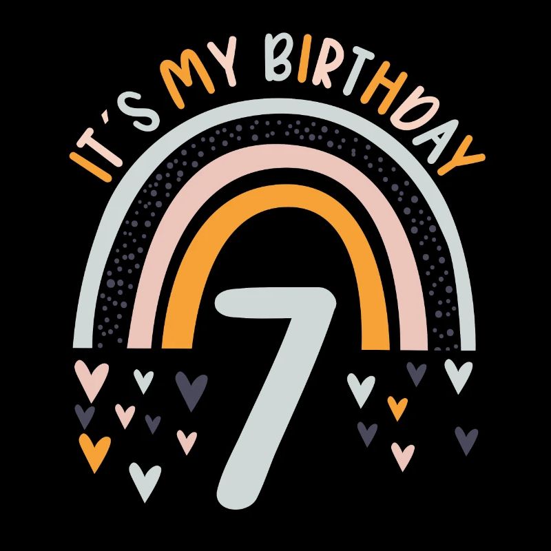 7 years Rainbow Rainbow 7th birthday