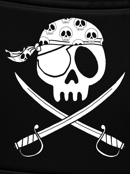White pirate skull