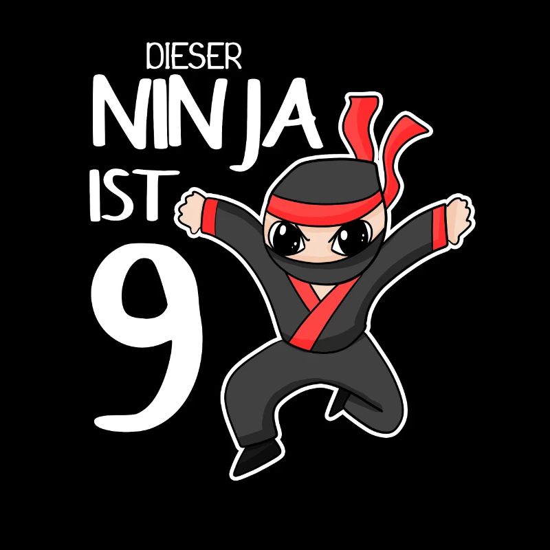9 Jahre Geburtstag Junge Ninja - Ich bin 9