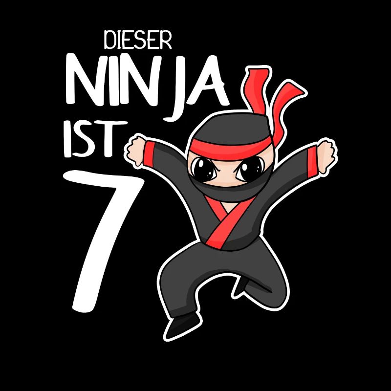 7 Jahre Junge Ninja - 7 Geburtstag - Ich bin 7