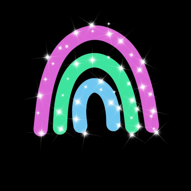 Polysexual Glitzer Regenbogen