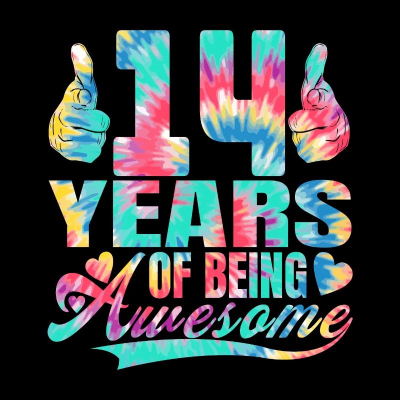 10. Geburtstag Oder Jahrestag 14 Jahre "awesome"