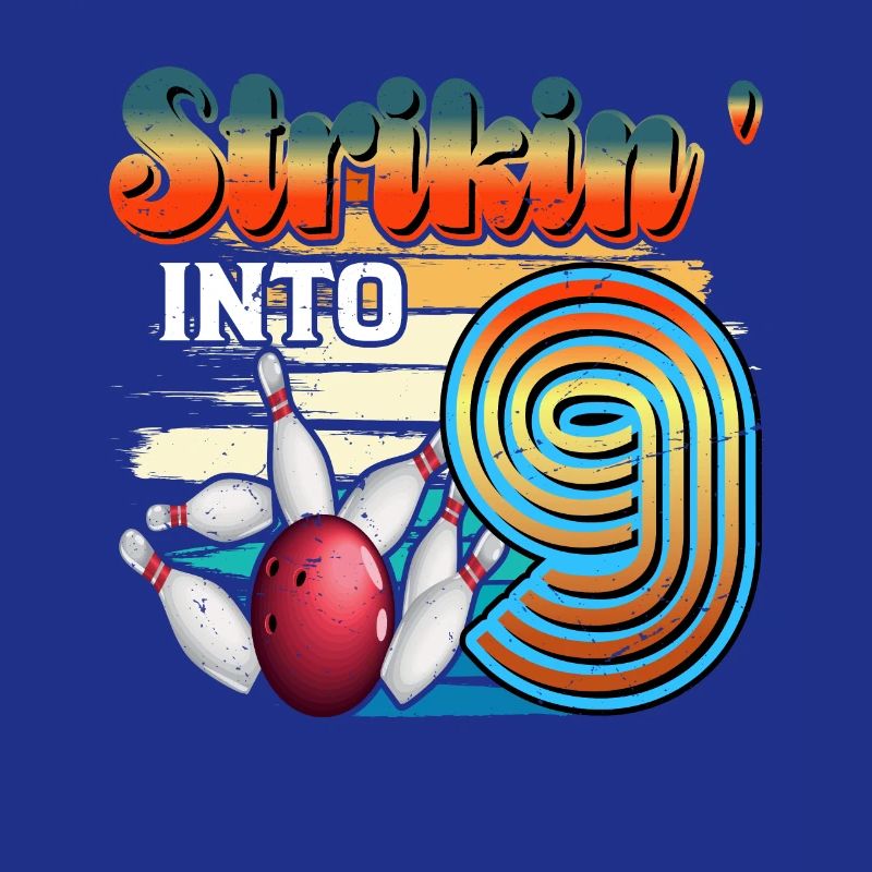 Strikin' Into 9 Bowling Bowler 9e anniversaire