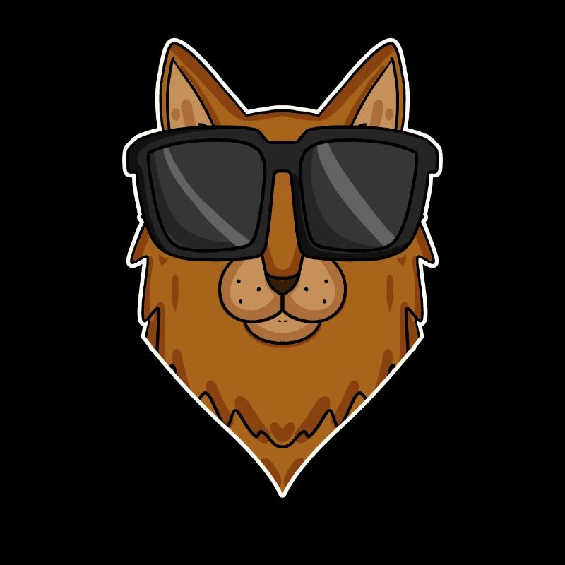 Chat somalien avec lunettes de soleil