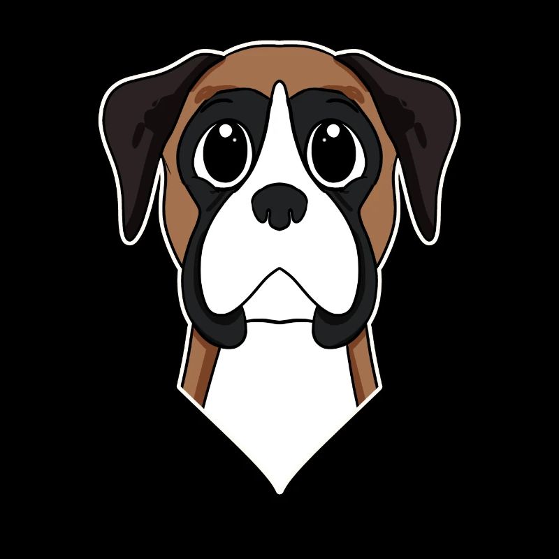 Deutscher Boxer Kopf Hund Hundebesitzer