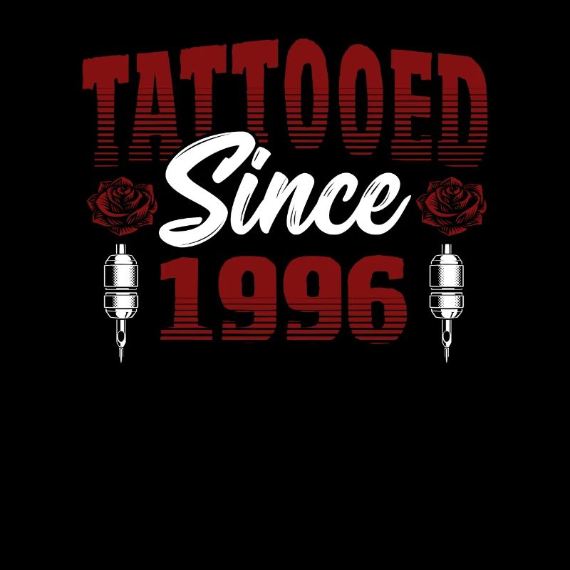 Tattooed Since 1996 Red Rose Theme