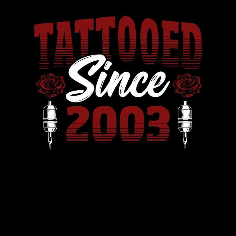 Tattooed Since 2003 Red Rose Theme
