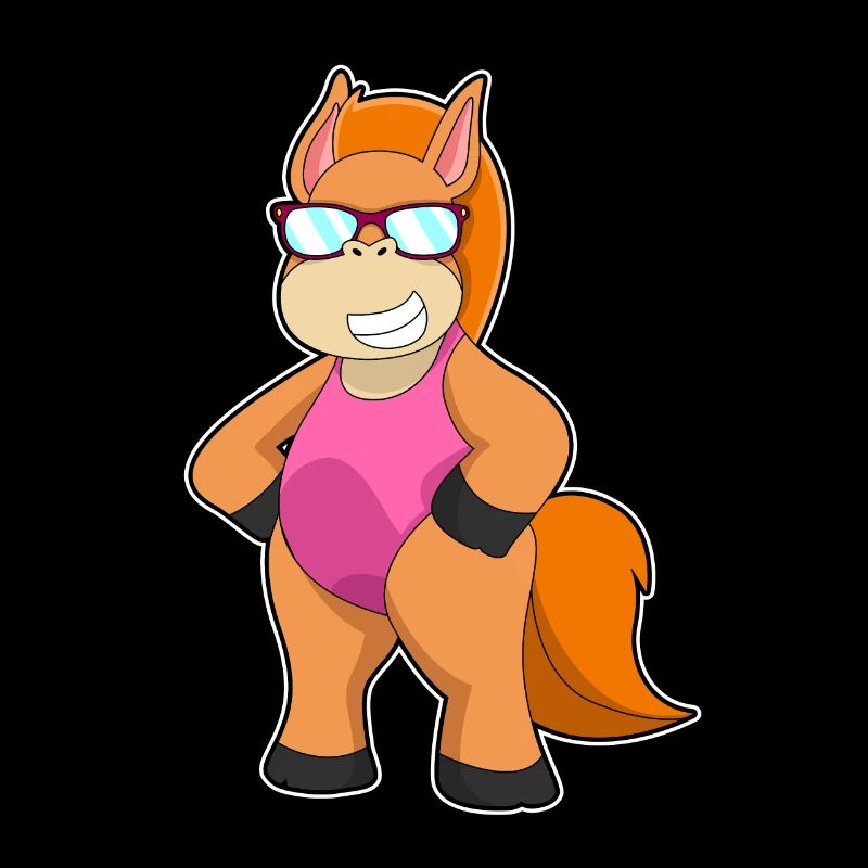 Pferd mit Sonnenbrille