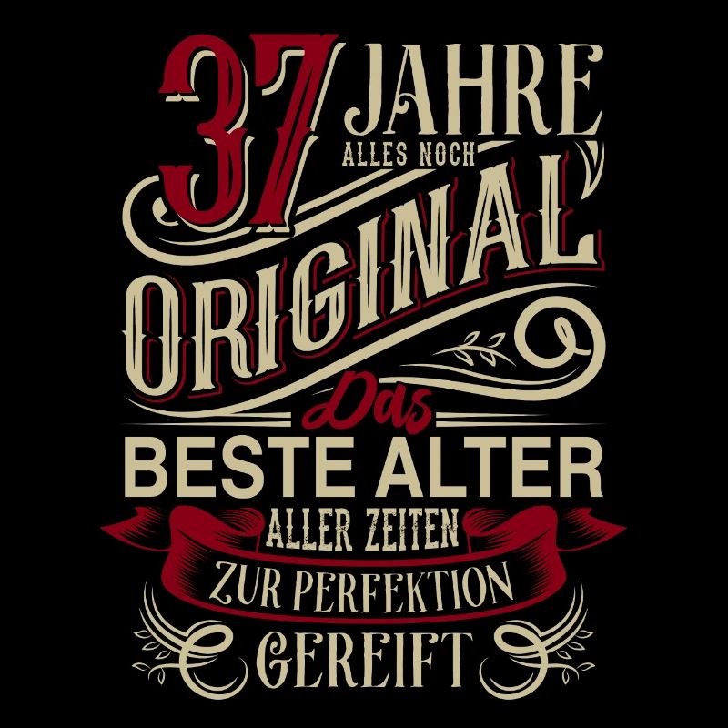 37. Geburtstag Vintage Retro