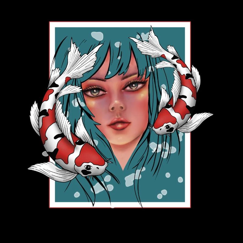 Girls with Koi