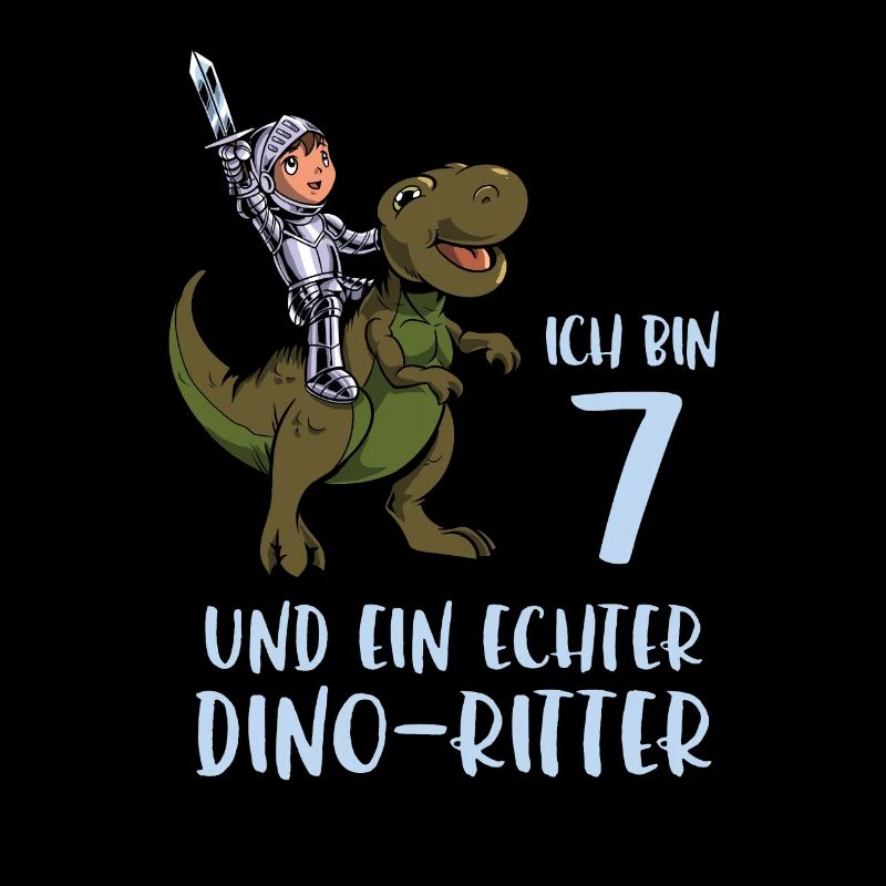 Geburtstagsshirt Dino Ritter - 7 Geburtstag Junge